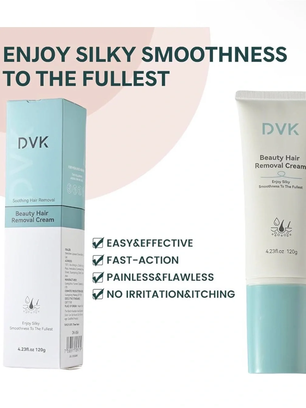 NWT DVK Beauty Hair Removal Cream 4.23 fl oz